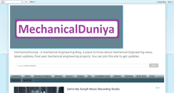Desktop Screenshot of mechanicalduniya.com